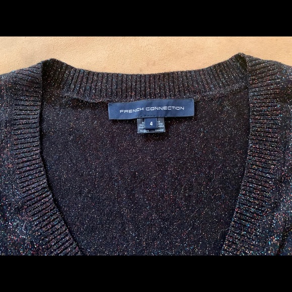 French connection black shimmer / sparkle dress - Picture 4 of 8